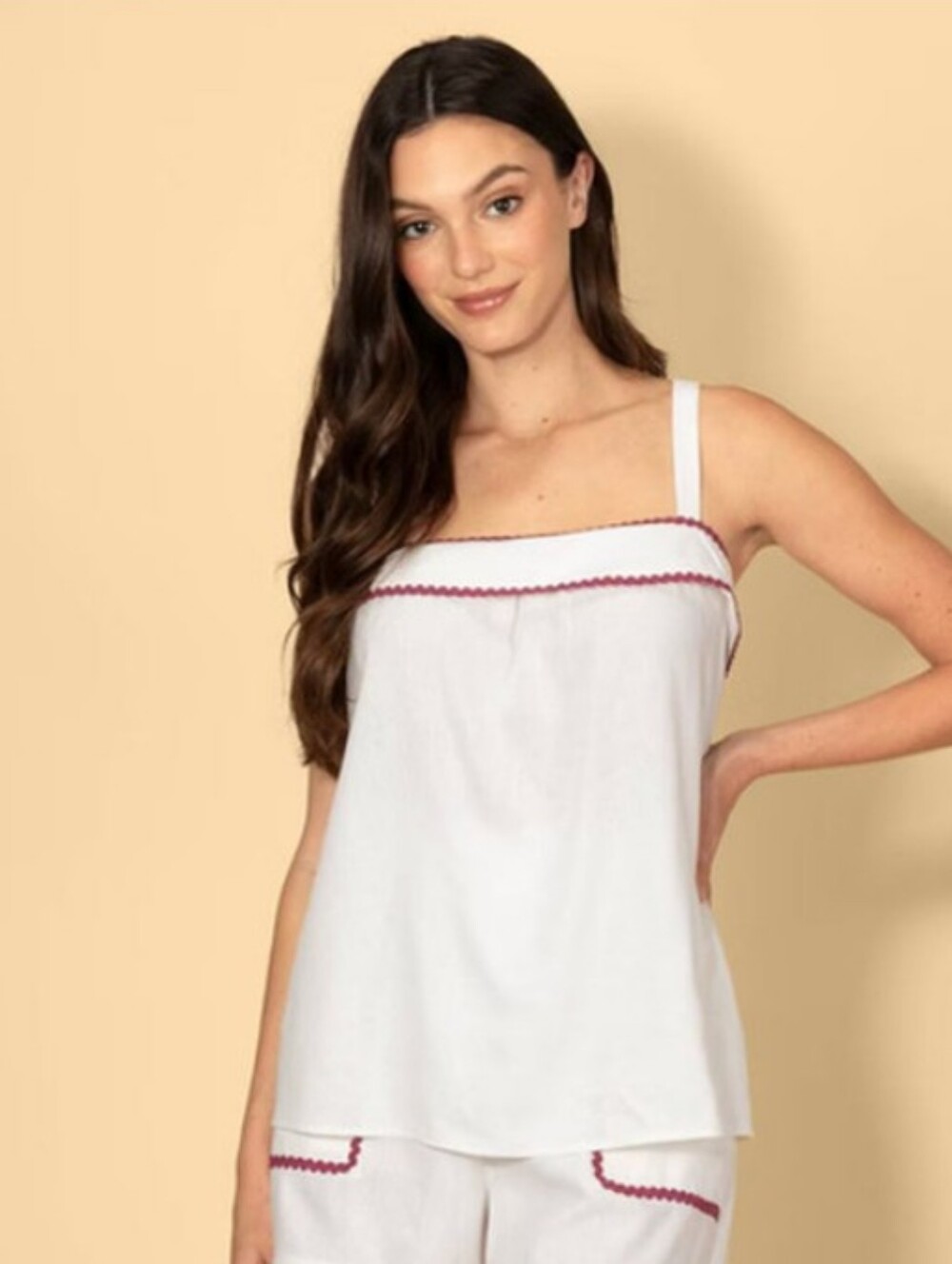 Solid & Striped Rick-Rack Trim Top